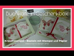 Buchkarte in Geschenkbox - Buchkarte ohne Stanzform basteln Stampin´UP!