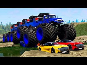 Monster Truck Crashes #27 - Beamng drive