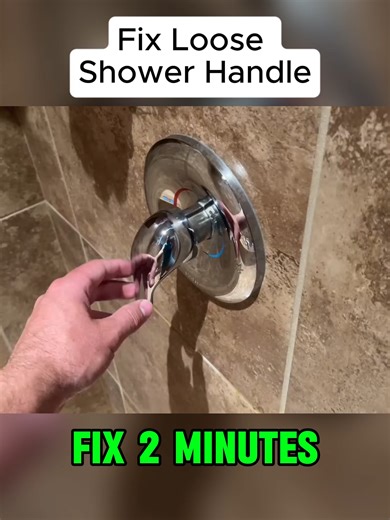 Fix loose shower handle #shower #plumbing #homerepair #PlumbingTips #howto #showertiktok #SimpleFix #repair #howtotiktok #Tricks #tipsandtricks #FixItYourself #diyproject #cleantok #lifehack #cleaningtiktok #cleaningtips #fyp