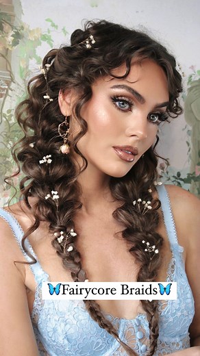 Jackie Wyers | 🦋🧚‍♂️Fairycore Whimsical Braids Tutorial🧚‍♂️🦋 Beautiful corset is by @fioricouture & earrings from @jewellery.blossom 🌸 this is how I got... | Instagram