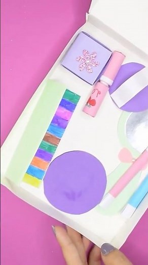 DIY cute make-up kit at home/paper makeup set / DIy / how to make cute makeup set / Paper Crafts