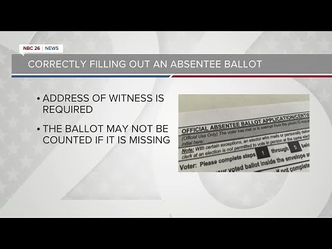 Correctly filling out an absentee ballot