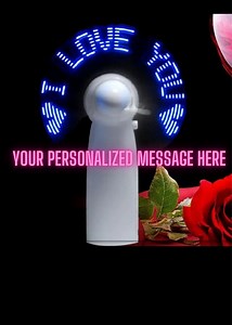 Personalized LED Message Fan: Rechargeable Party Favor, Corporate Gift - Etsy