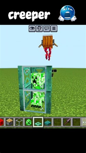 I Trapped Creeper in jail #minecraft #tsgamer #gamer