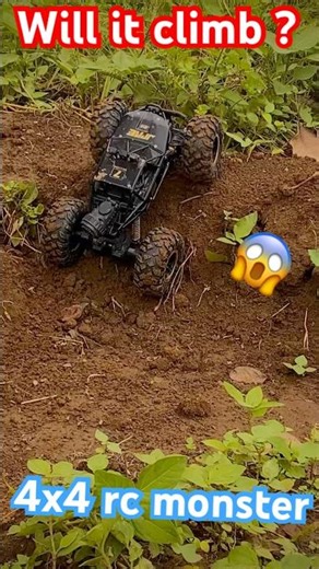 Will It Climb? 😱 4x4 RC Monster Car | Extreme Off Road Challenge 🚙🔥 #short