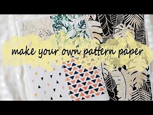 how to make pattern paper/decorative paper (quick way)!
