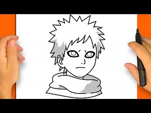CÓMO DIBUJAR GAARA KAZEKAGE | Gaara del Desierto | Naruto | Paso a Paso Simple y Fácil