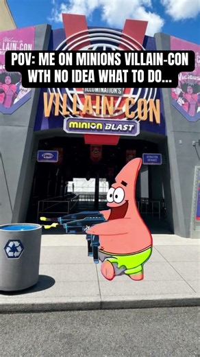 No clue what’s going on in the minions villain-con attraction.