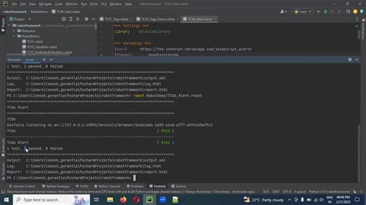 Python with Robot Framework