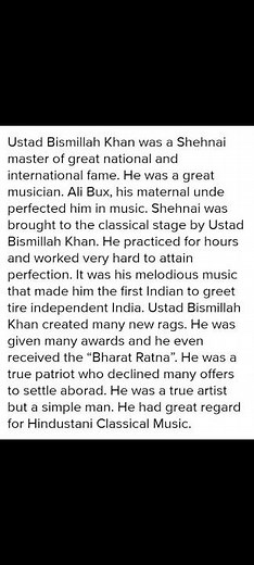 Class 9th ch 2 the shennai of bismillah khan summary #like #class9 #viral #share #shorts