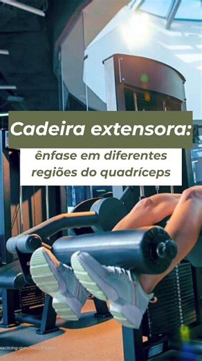 Amanda Rocha on Instagram: "Você sabia que, na cadeira extensora, pequenos ajustes de posição, amplitude e intenção do movimento já mudam o estímulo do exercício? 👀 Não é só sentar e estender a perna. É entender qual porção do quadríceps você está trabalhando e como executar cada detalhe da forma correta. É exatamente por isso que o acompanhamento de um personal trainer faz toda a diferença: o treino deixa de ser genérico e passa a ser estratégico. 👉 Neste vídeo de hoje, te mostro 3 formas dif