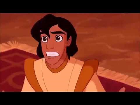 Aladdin and Genie I can't Wish Your Free