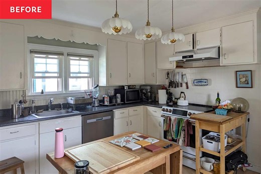 This 1990s Kitchen Looks Completely Different After a Colorful Cabinet Makeover