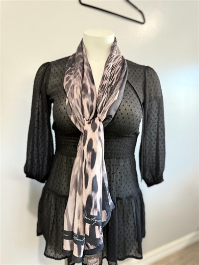 Leopard Bloom Herbal Scarf: Soft Plant-based Cotton Long Shawl (27.5 X 75 In) - Etsy