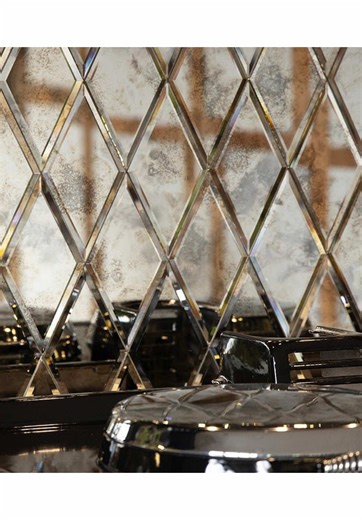 WIP for our bar area - we are adding mirror blacksplashes! It’s a great choice for creating an illusion of space, plus it’s just fun. I’m excited to have be making some moves on this project! My obsession with checkered patterns and diamonds will continue… more updates to come! 🪞 Details: MAPEI Mosaic & Glas Tile Mortar Mirror - Plymor 3