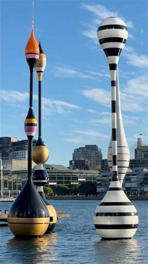 Sculpture floating in Barangaroo Sydney Australia