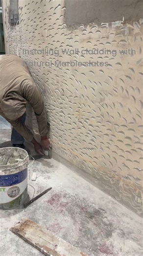 Watch as we install these gorgeous natural marble slates for an ultra luxurious look. Can’t wait to show you the final reveal! Stay tuned for more transformation magic. ✨#MarbleCladding #HomeRenovation #WallCladding #NaturalStone #InteriorDesign #Transformation #LuxuryLiving | PANTE Granite & Electric Ltd