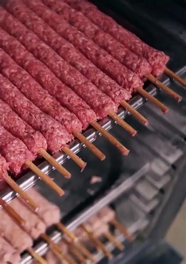 Food processing equipment for the production of kebab