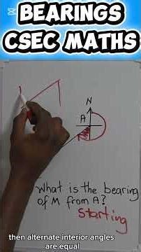 Bearings: csec Mathematics #maths #basicproblems #education #trigonometry #bearing