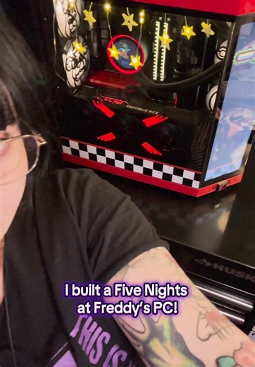 I built a #fnaf PC 🐻♥️✨ Full build video up on YouTube now! #custompcbuild #fivenightsatfreddys