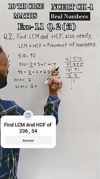 Class 10 Maths NCERT chapter Real Numbers Exercise 1.1 Question Number 2 ( ii )