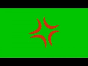Angry Cartoon Anime Symbol Animation | Green Screen | 4K | Free Download