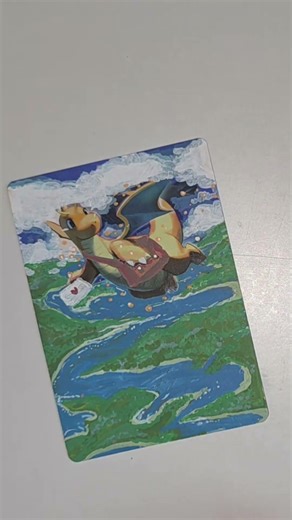 Pokémon Custom Card Repaint: Dragonite Postal Practice 💌🐉 #art