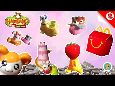 2005 McDonald's Hamtaro Little Hamster Big Adventure Happy Meal Set of 5