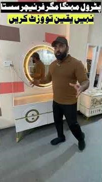 Modern Bed Set, Touch Mirror System, Light Side Table and Dressing Table