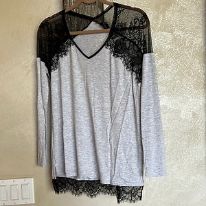 WHBM oversized lace top XS