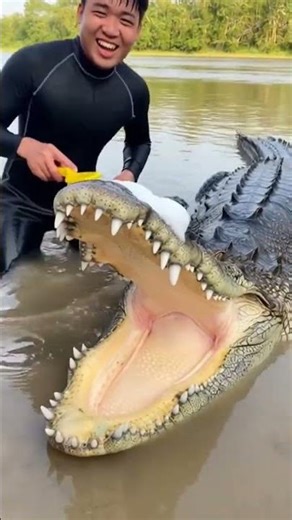 Tắm cho em cá sấu to khổng lồ #ai #sora #thuanthichai