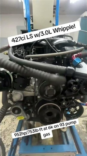 427ci LS + 3.0L Whipple Makes 952HP! 🔥 Insane Dyno Power #shorts