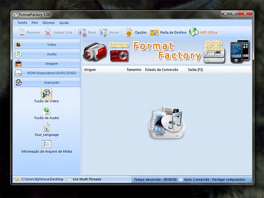 Como unir arquivos de áudio e vídeo usando o Format Factory