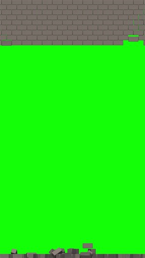 Wall breaking green screen