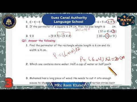 Grade 3 Math | March Monthly Review 2026 | Ms. Reem Khaled