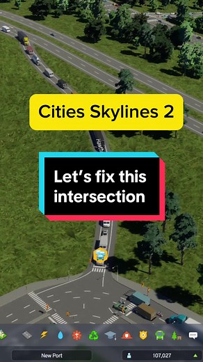 Cities Skylines 2 Intersection Improvement | City Skylines 2 Gameplay