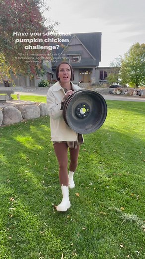 6.8M views · 183K reactions | So I’m doing the pumpkin chicken challenge… with a little help from my peeps. Progress in my stories #chickensofinstagram #pumpkinchickenchallenge #Fall2022 #pumpkinseason #emilycarriveau | Small Town Me | Facebook