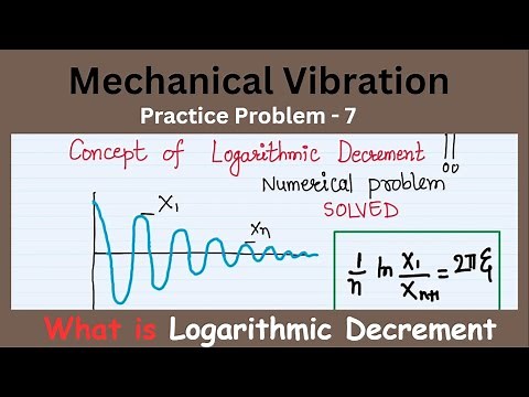What is Logarithmic Decrement (problem) || Vibration practice Problem Set 7 || DOM