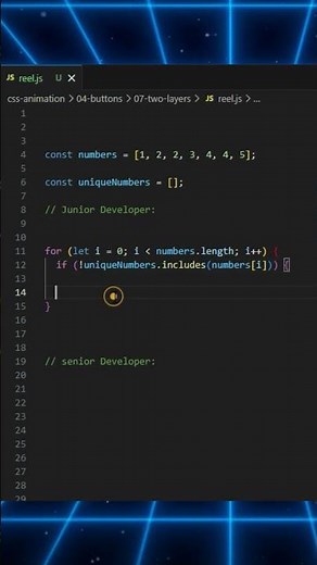 Junior vs Senior JavaScript: Remove Duplicates in 1 Line 🤯 #shorts
