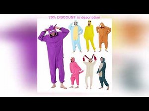 A must-have product! Pokemon Pikachu Gengar Kigurumi Onesie Snorlax Eevee Squirtle Pijama Cosplay