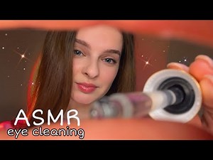 ASMR Eye Cleaning👀💧with the Best Visual Triggers & Mouth Sounds