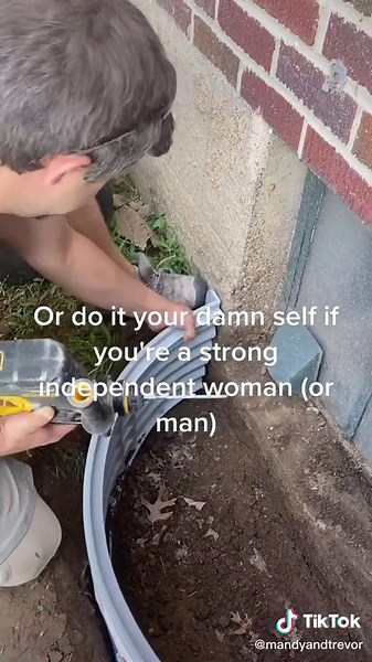 Learn how to put a window well in! #waterleak #windowwell #foundation #renovation #rain #powercouple #diy #houseflip #learntok #reno