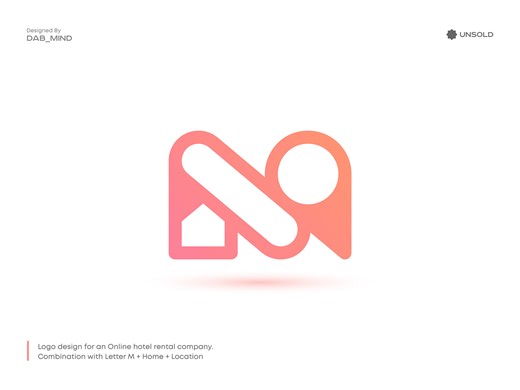 Rental company logo. Letter M