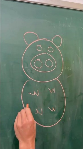 [CCS] 🐷✨✏️ Cute Piglet Drawing Made Super Easy! #shorts