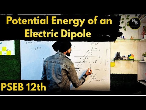 Potential Energy of Electric Dipole placed in uniform electric field | class 12th physics PSEB 