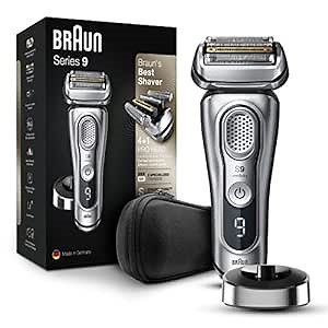 Braun Electric Razor for Men Pop-Up Precision Beard Trimmer, Rechargeable, Wet & Dry Foil Shaver with Travel Case, Silver, 5 Piece Set