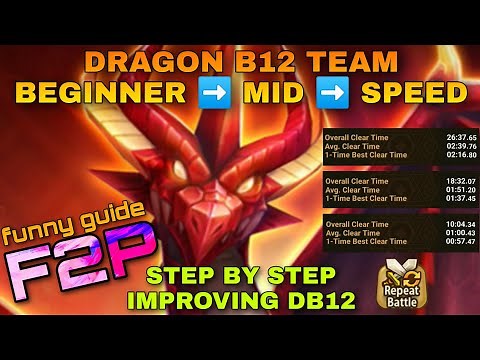DRAGON B12 / DB12 BEGINNER TO SPEED TEAM WITH SPECTRA TATU ICARU SUMMONERS WAR / SW