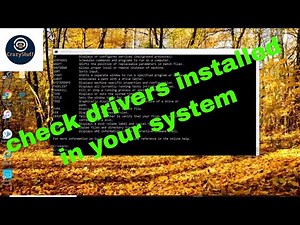 How to know drivers installed in my system | check and install missing drivers | command prompt
