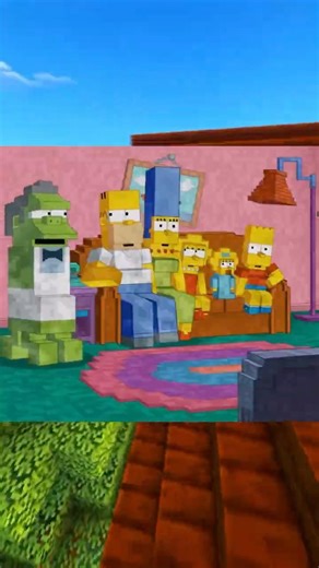 Minecraft Reference in Simpsons