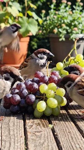 bird's eating grapes #birds #grape